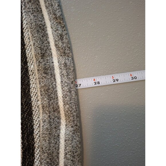 Ruby Rd Womens Striped Hooded Sweater L Black White Lagenlook Cabincore - Picture 7 of 7